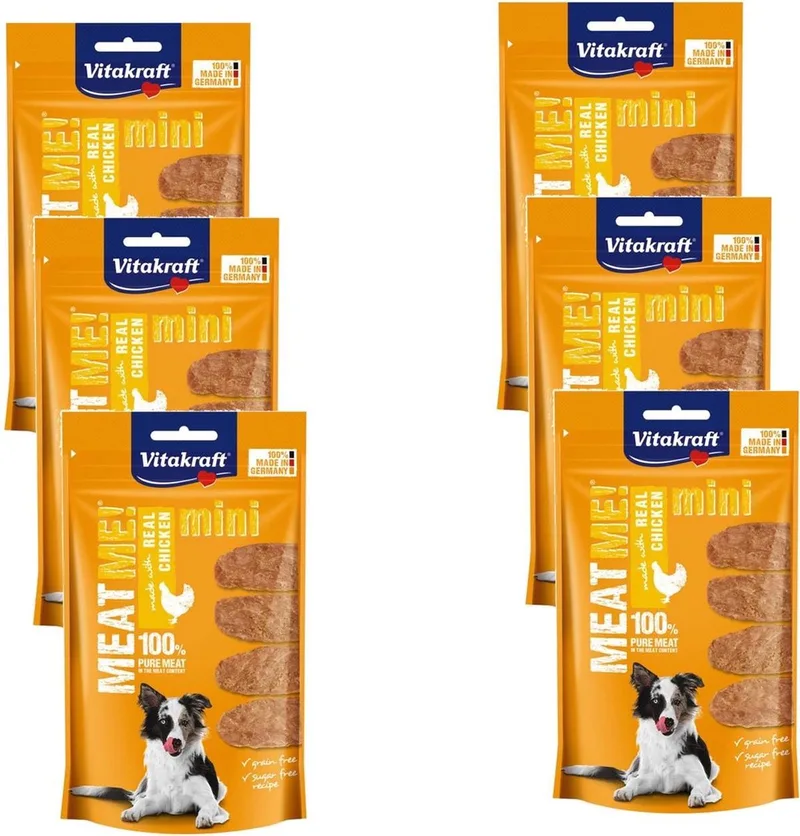 Meat Me! Mini 60 g - Hondensnacks - 6 x Kip fra Vitakraft – produktbillede