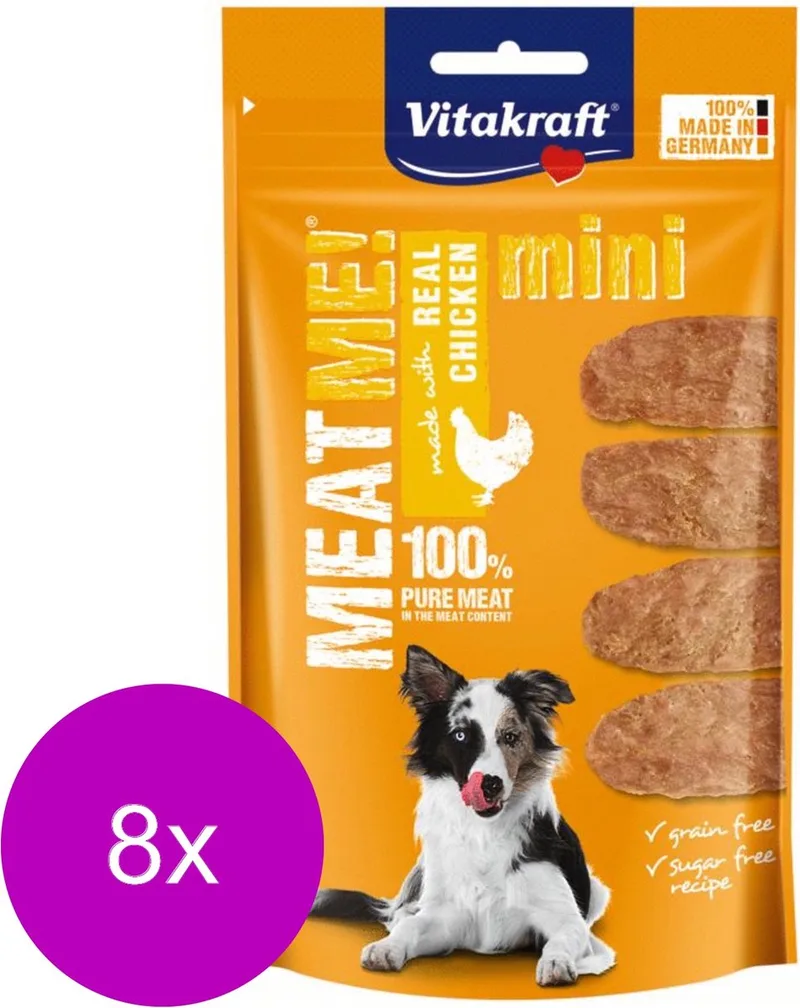 Meat Me! Mini 60 g - Hondensnacks - 8 x Kip de Vitakraft – photo produit