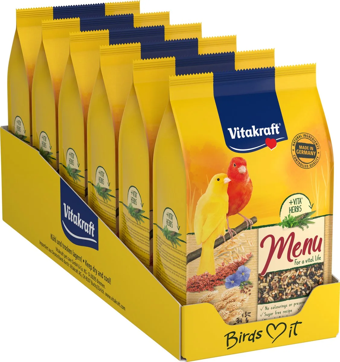 Menu vogelvoeding - kanarie - 6x500 gram by Vitakraft – product photo