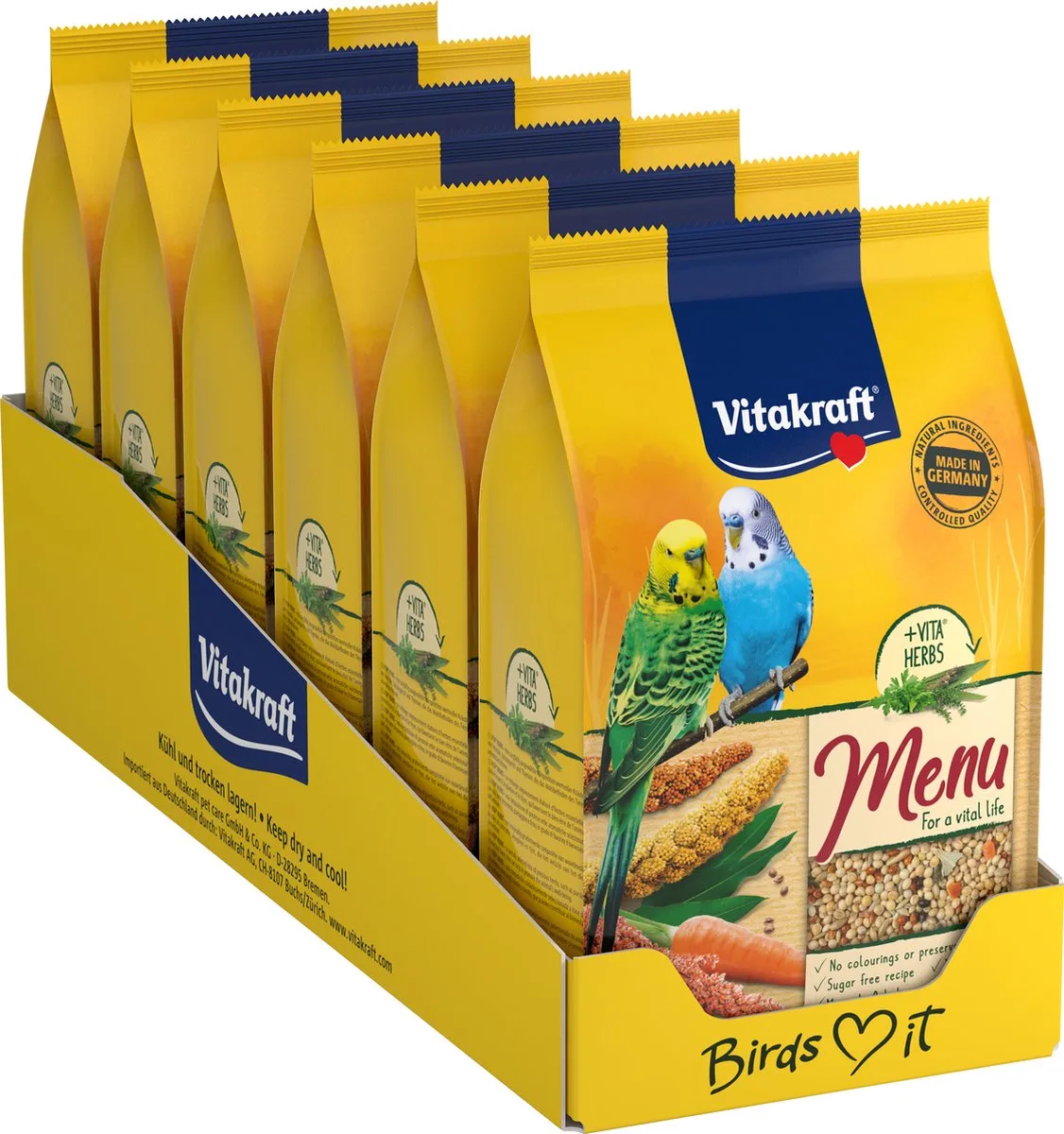 Menu vogelvoeding - parkiet - 6x500 gram de Vitakraft – photo produit