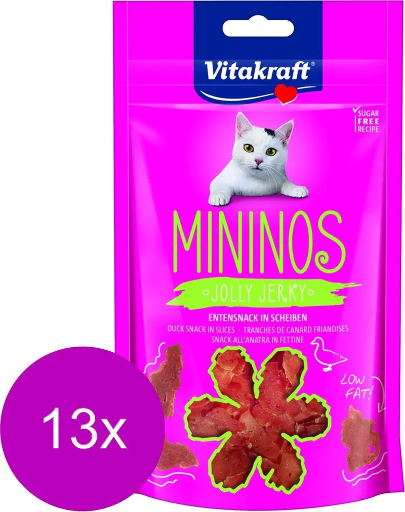 Mininos Eend - Kattensnack - 13 x 40gr by Vitakraft – product photo