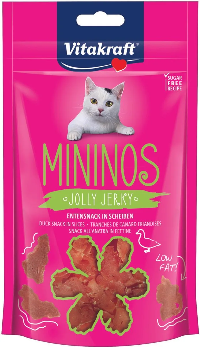 Mininos Jolly Jerky - Eend - Kattensnack - 40 g by Vitakraft – product photo