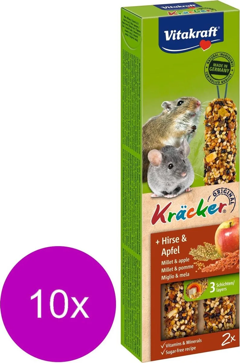 Muis/Gerbil Kracker Corn/Fruit - Knaagdiersnack - 10 x 2 stuks von Vitakraft – Produktfoto