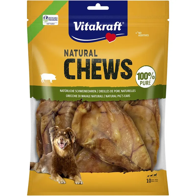 Natuurlijke Kauwsnacks Varkensoren Hondenvoer 10 Eenheden de Vitakraft – photo produit
