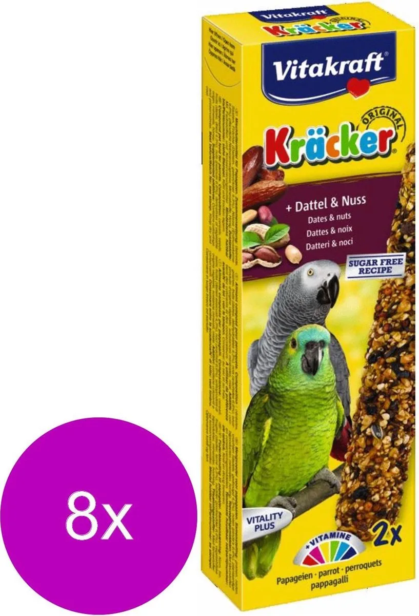 Papegaai Kracker Fruit/Noot 2 in 1 - 8 stuks van Vitakraft – productfoto