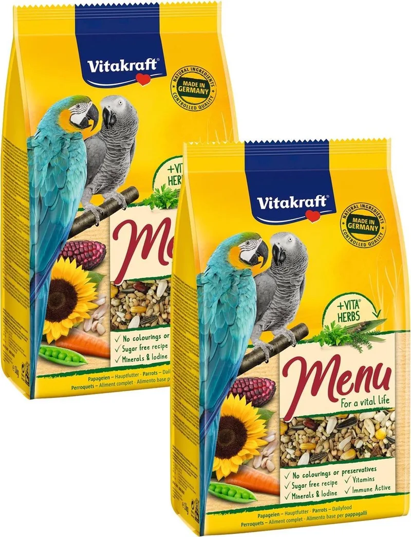 Papegaaien Premium Menu - Vogelvoer - 2 x 1 kg de Vitakraft – photo produit