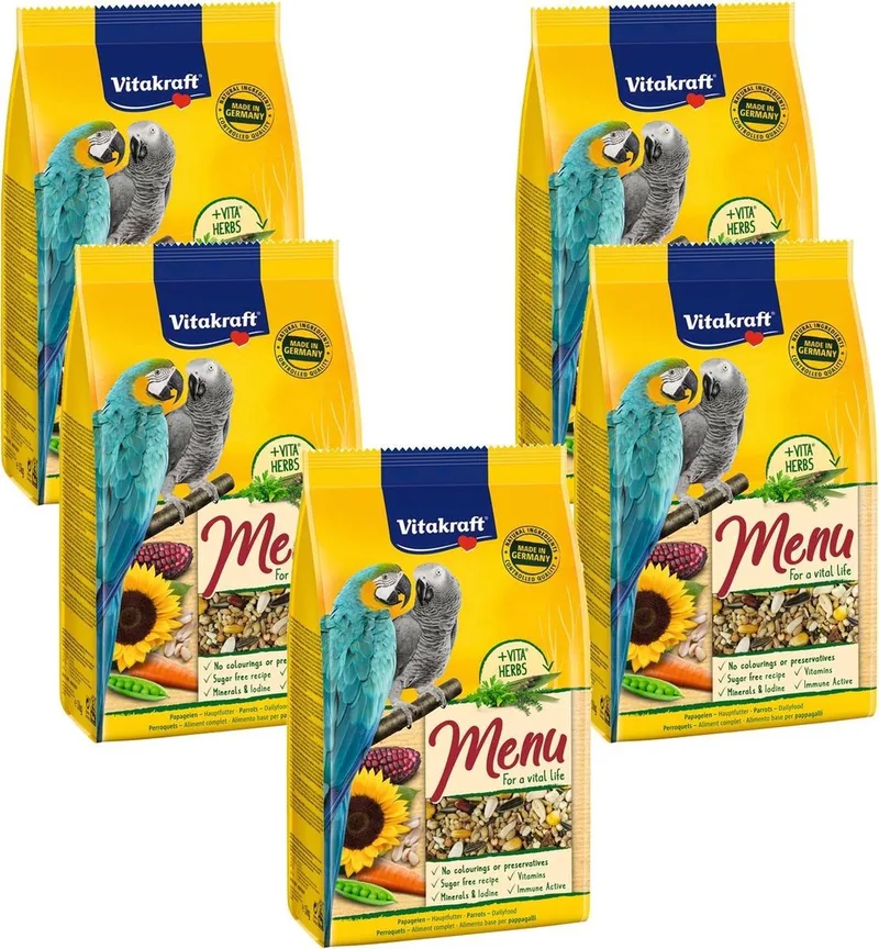 Papegaaien Premium Menu - Vogelvoer - 5 x 1 kg de Vitakraft – photo produit