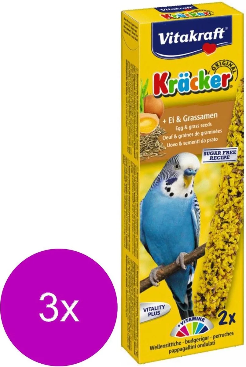 Parkiet Kracker 2 stuks - Vogelsnack - 3 x Ei von Vitakraft – Produktfoto