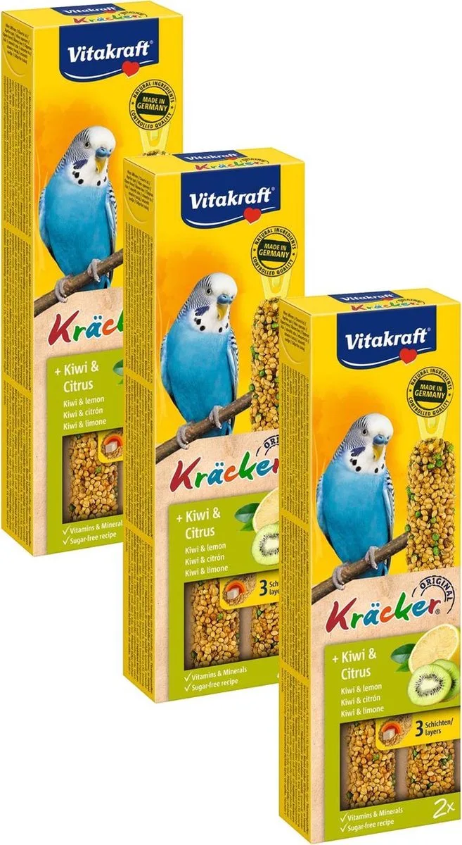 Parkiet Kracker 2 stuks - Vogelsnack - 3 x Kiwi von Vitakraft – Produktfoto