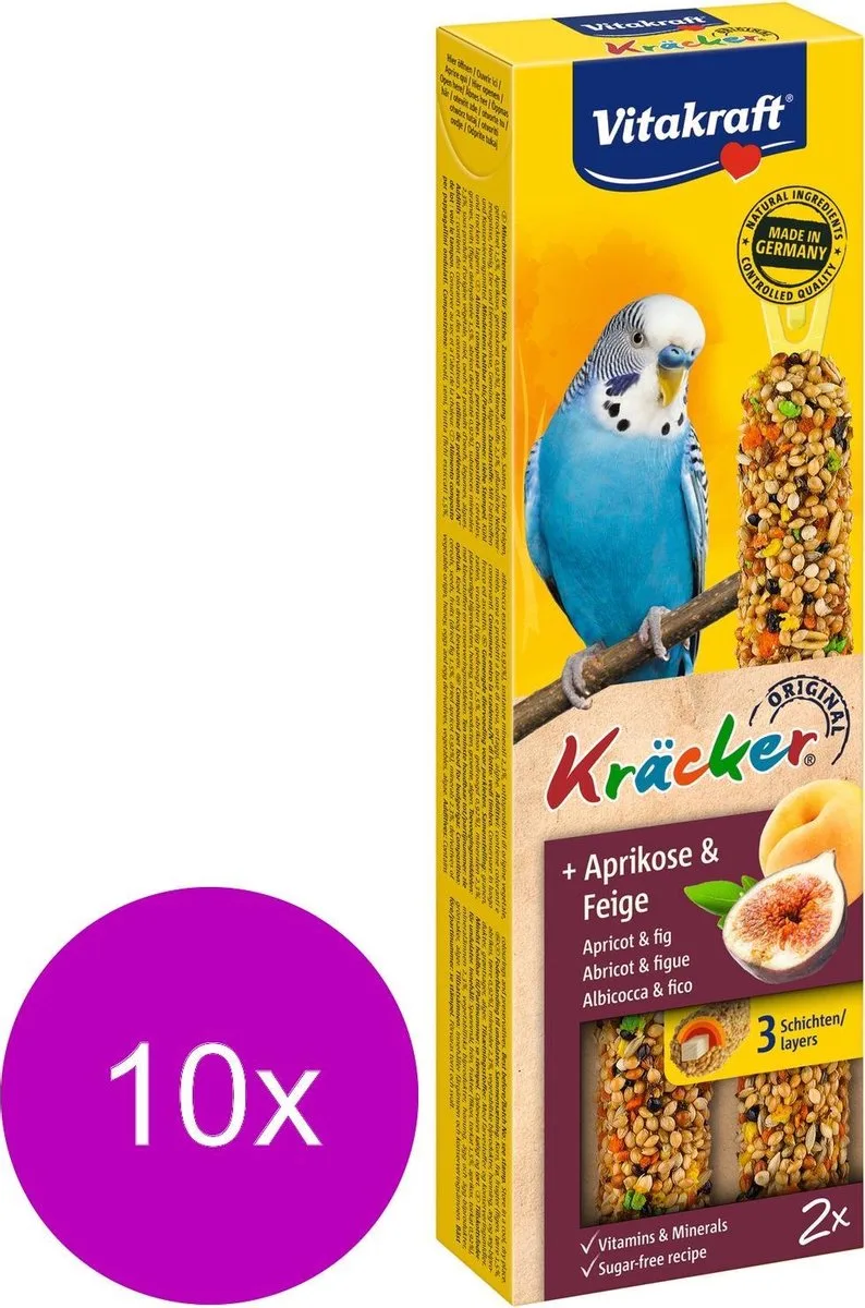 Parkiet Kracker - Fruit - 2 in 1 - 10 Stuks - Vogelvoer by Vitakraft – product photo