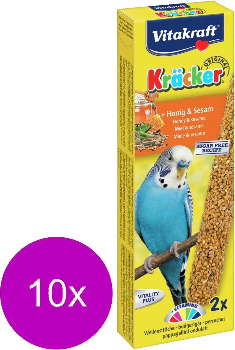 Parkiet Kracker Honing 2 in 1 - 10 stuks fra Vitakraft – produktbillede