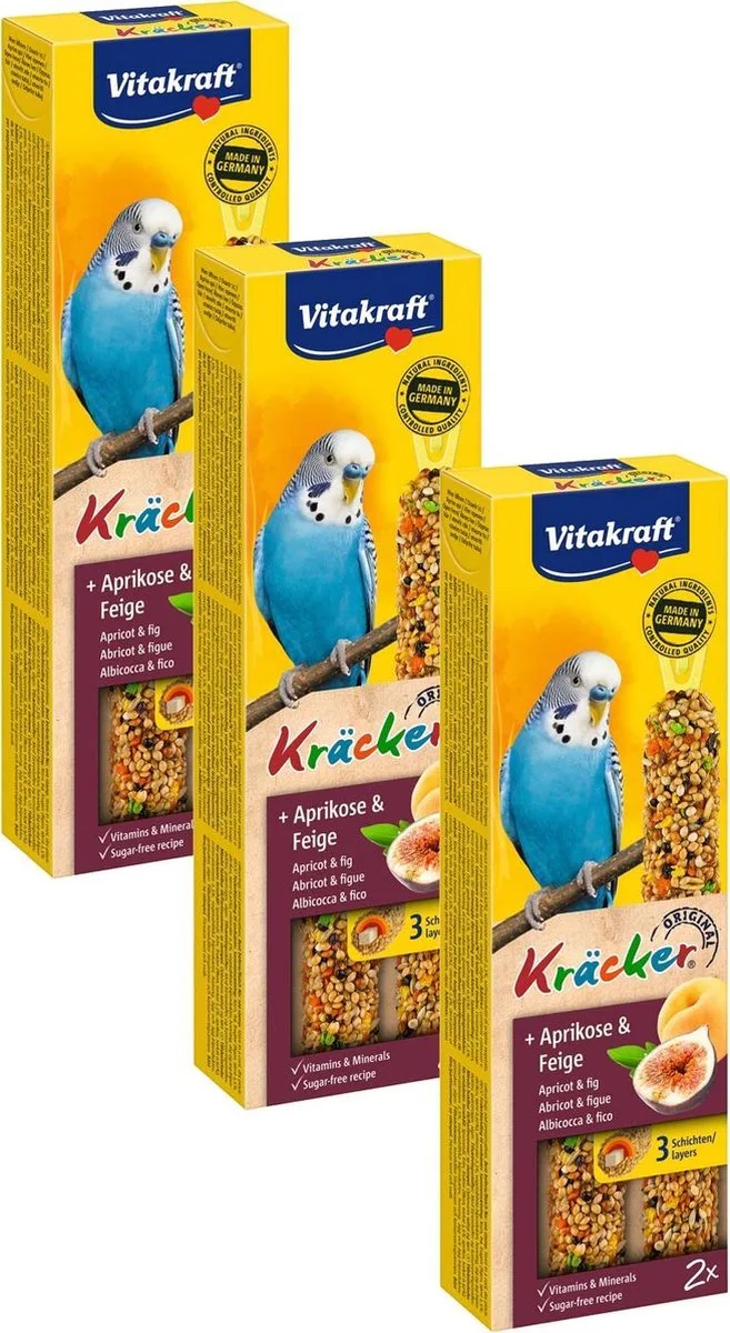 Parkiet Kracker - Vogelsnack - Fruit - 3 x 2 st by Vitakraft – product photo