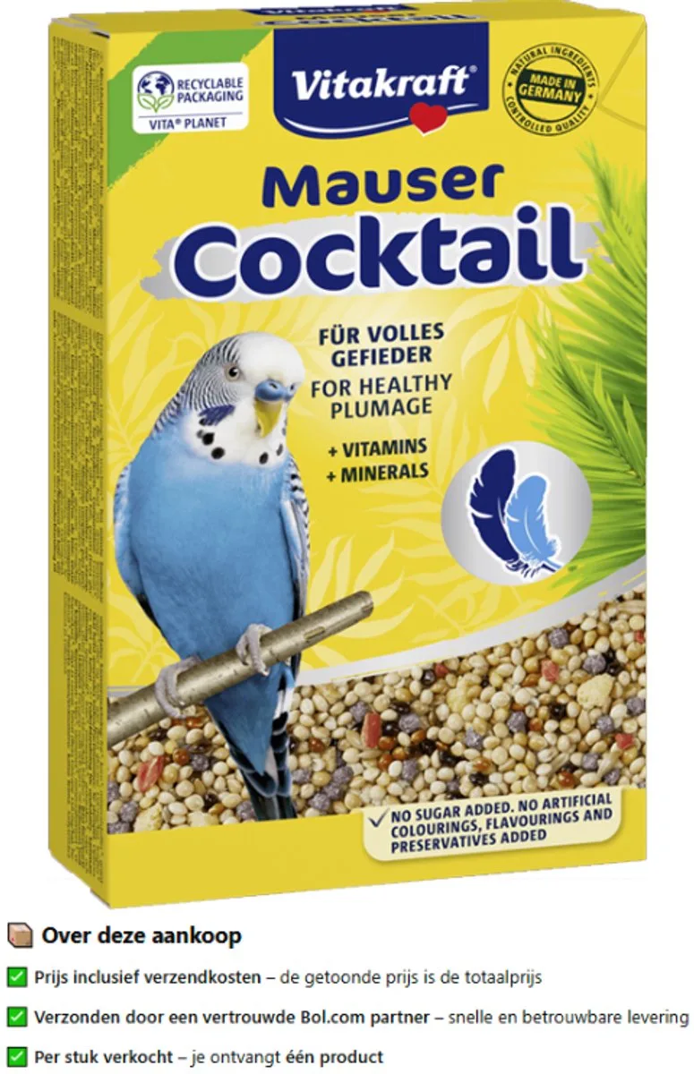 Parkiet Ruihulpcocktail - 200 Gr - Vogelsnack von Vitakraft – Produktfoto