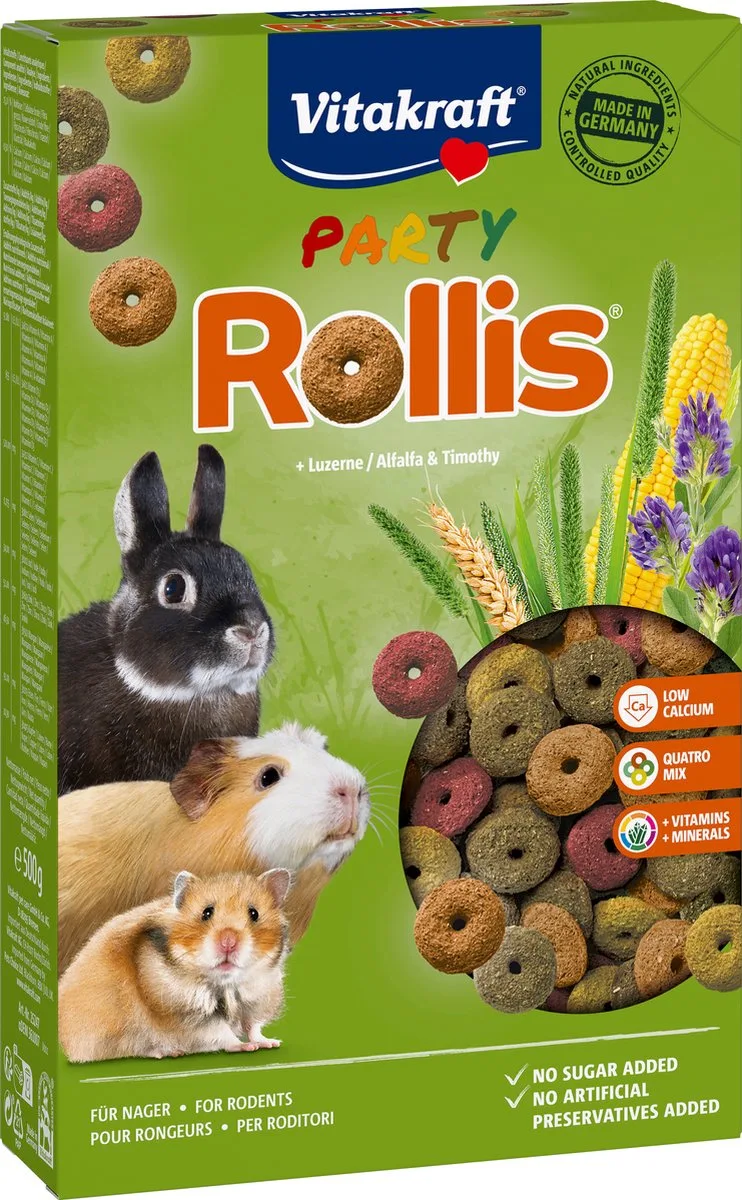 Party Rollis, snacks pour rongeurs, 500 gram de Vitakraft – photo produit