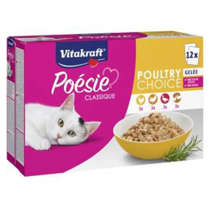 Poesie Classique Kattmat Blötmat Fjäderfä 12x85g von Vitakraft – Produktfoto