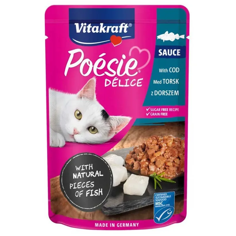 Nourriture Humide Pour Chats Poesie Delice Blackfish 85g de Vitakraft – photo produit