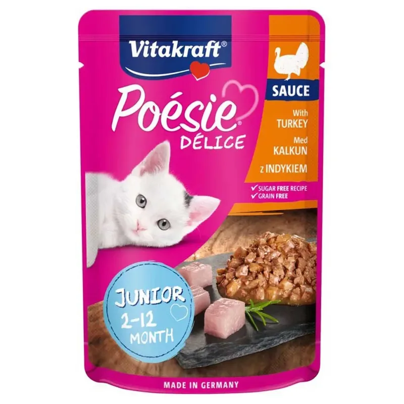 Poesie Delice Junior Kalkoen Natvoer Voor Katten 85g by Vitakraft – product photo