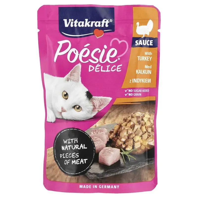Poesie Delice Kalkoen Voor Katten Natvoer Voor Katten 85g by Vitakraft – product photo