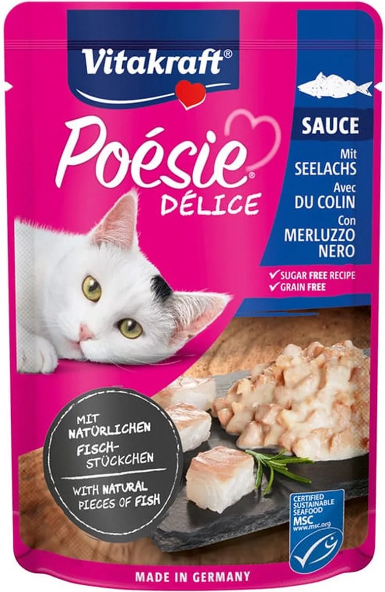 Poesie Delisauce 85g - kattenvoer - 23xkoolvis fra Vitakraft – produktbillede