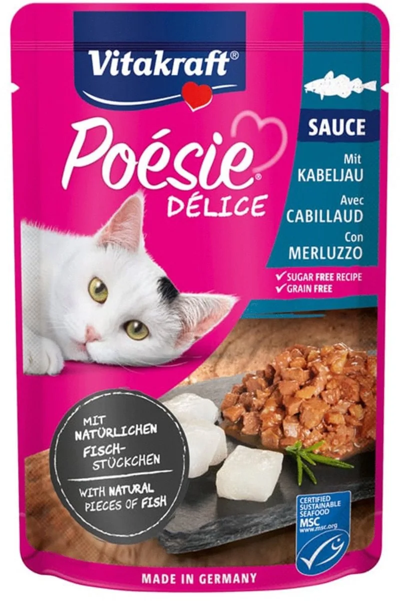 Sachet Deli Sauce avec Morue Delicatessen 85 gr de Vitakraft – photo produit