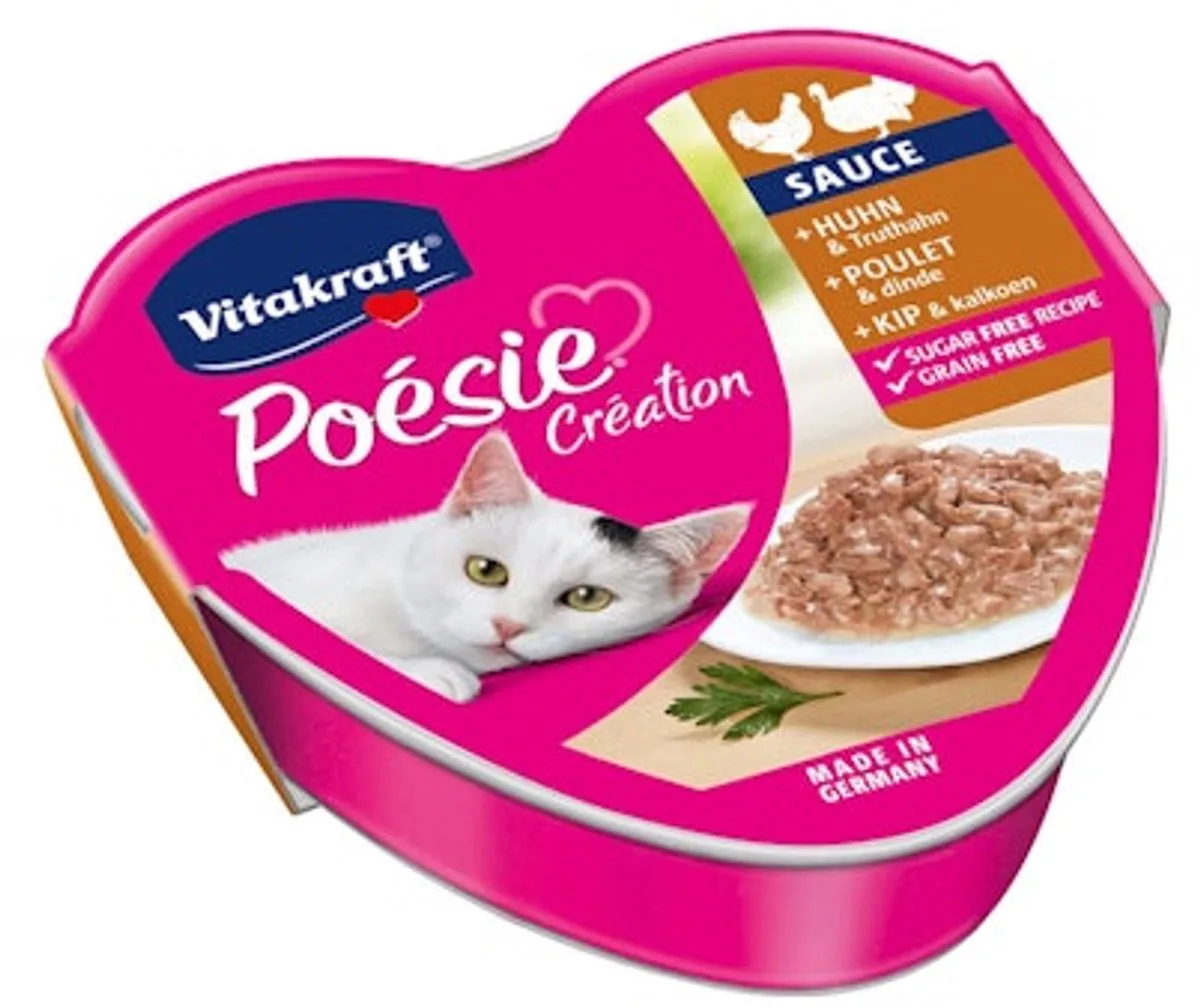 Poésie Kip & Kalkoen in Saus - 15 x 85 g de Vitakraft – photo produit