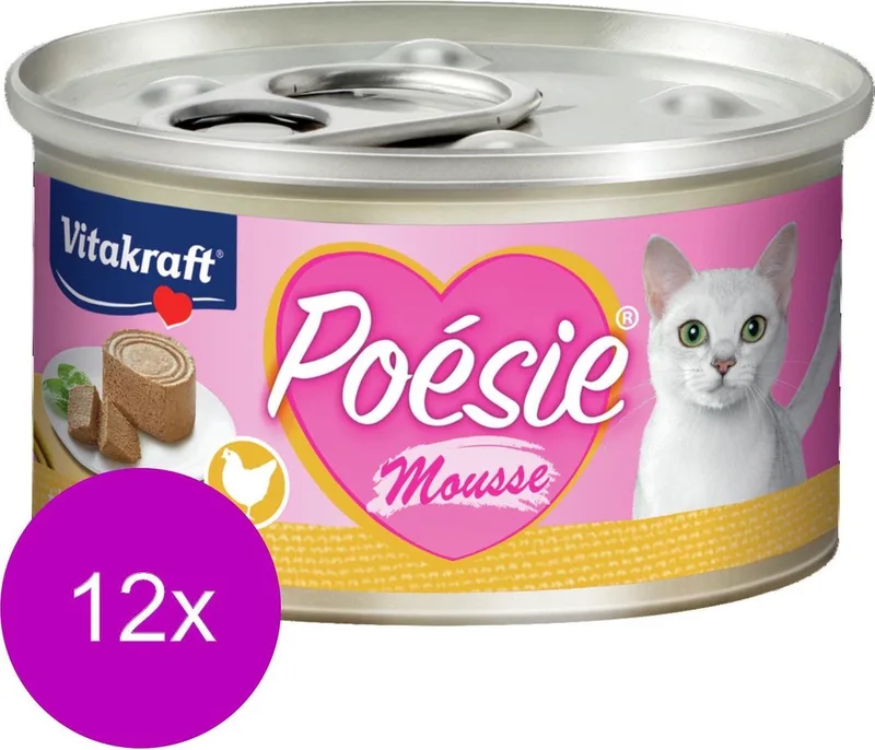 Poésie Mousse Blikje - Kattenvoer - Kip - 12 x 85 g de Vitakraft – photo produit