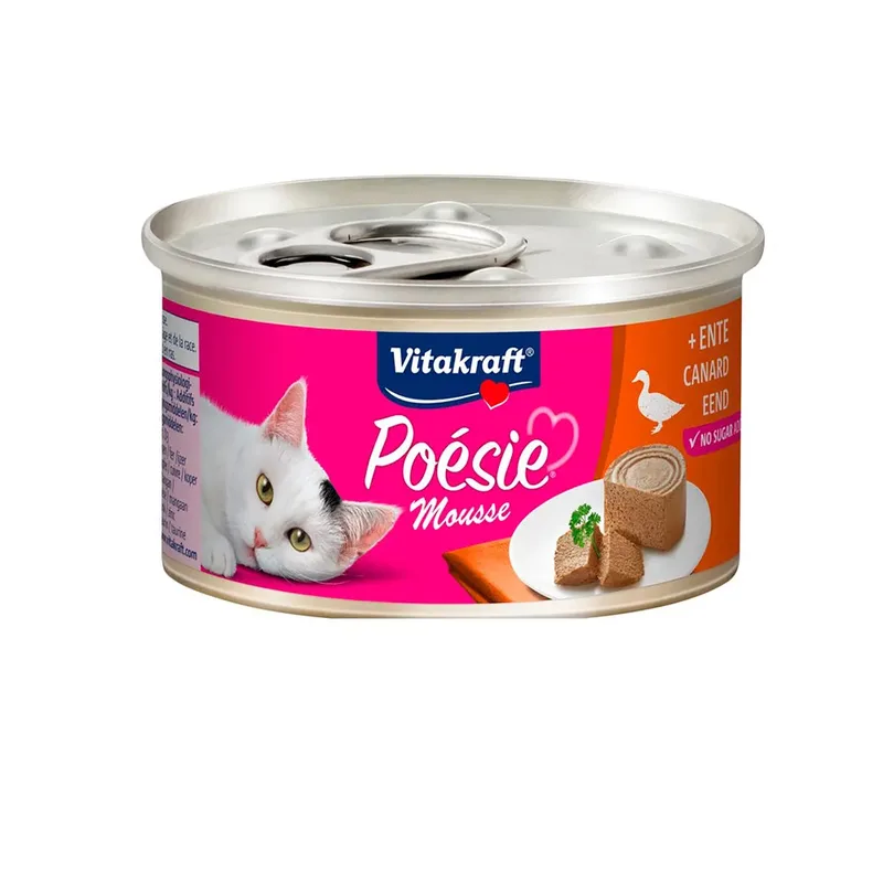 Poésie Mousse Duck Natvoer Voor Katten 85g by Vitakraft – product photo