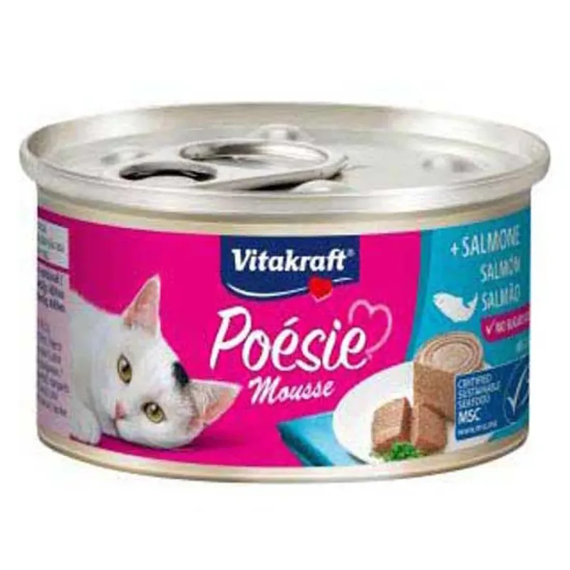 Poesie Mousse Kattenvoer Zalm 85gr 12 Eenheden by Vitakraft – product photo