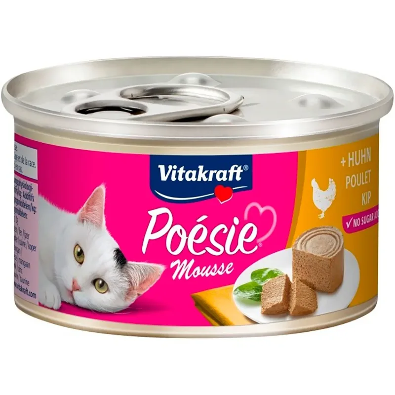 Poesie Mousse Hühnerfleisch Nassfutter Für Katzen 85 G von Vitakraft – Produktfoto