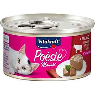 Pâtée Pour Chat Poesie Mousse Au Bœuf 85gr 12 Unités de Vitakraft – photo produit 1 sur 2