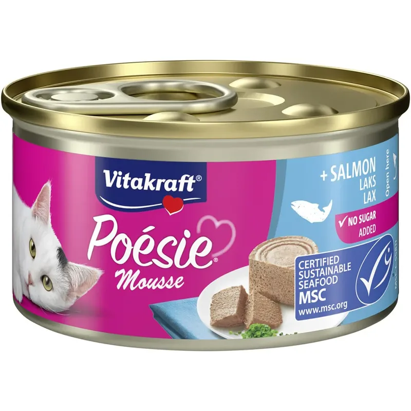 Poesie Mousse Mit Lachs Nassfutter Für Katzen 85g von Vitakraft – Produktfoto