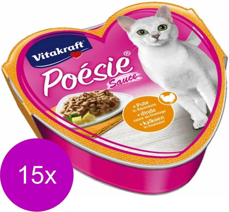 Poésie Saus Alu 85 g - Kattenvoer - 15 x Kip&Kalkoen by Vitakraft – product photo