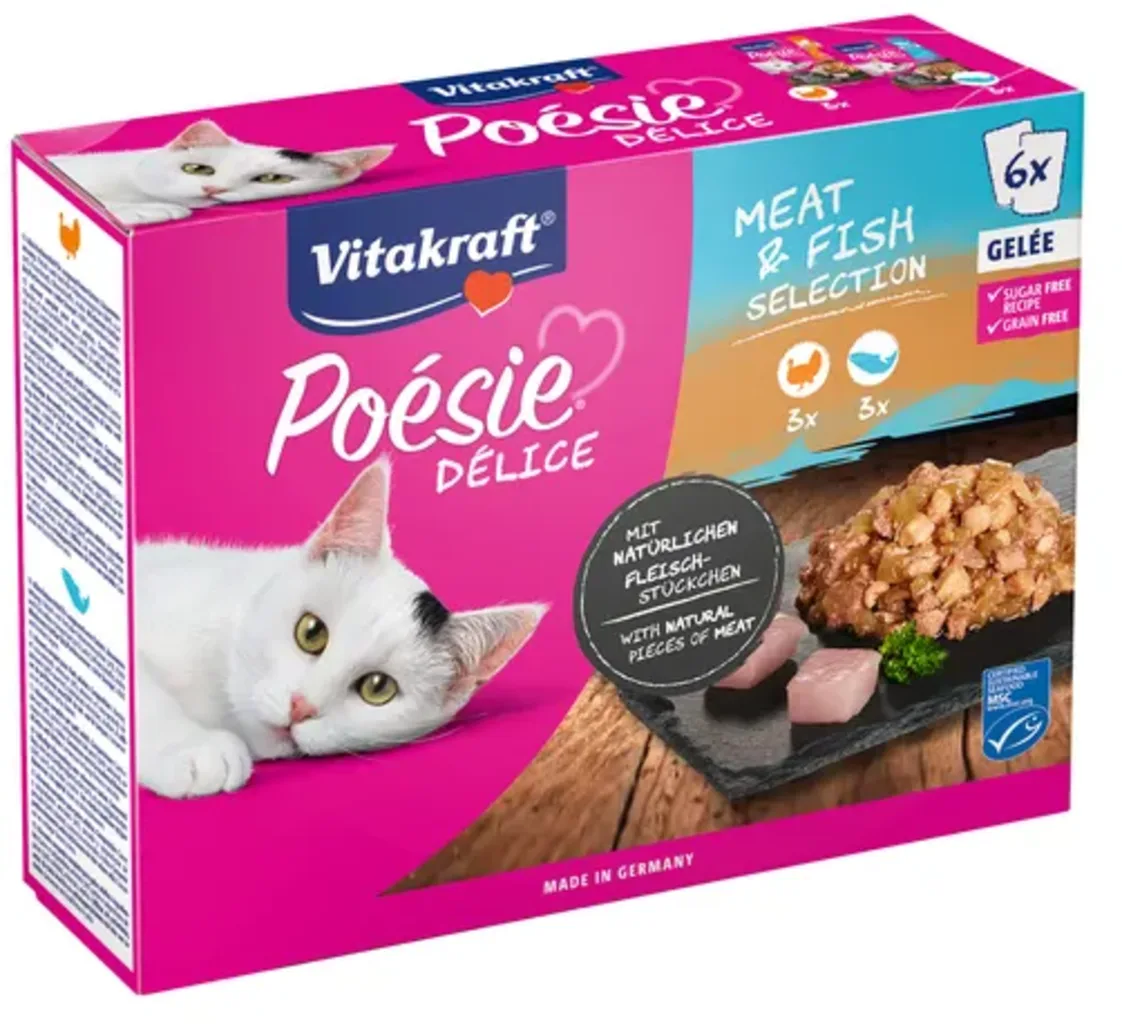 Poésie®Délice Gelée, Meat&Fish MSC - 510 g von Vitakraft – Produktfoto