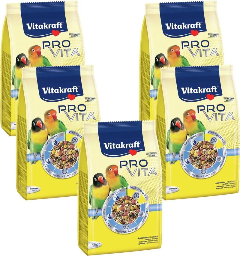 Pro Vita Agapornis - Vogelvoer - 5 x 750 g von Vitakraft – Produktfoto