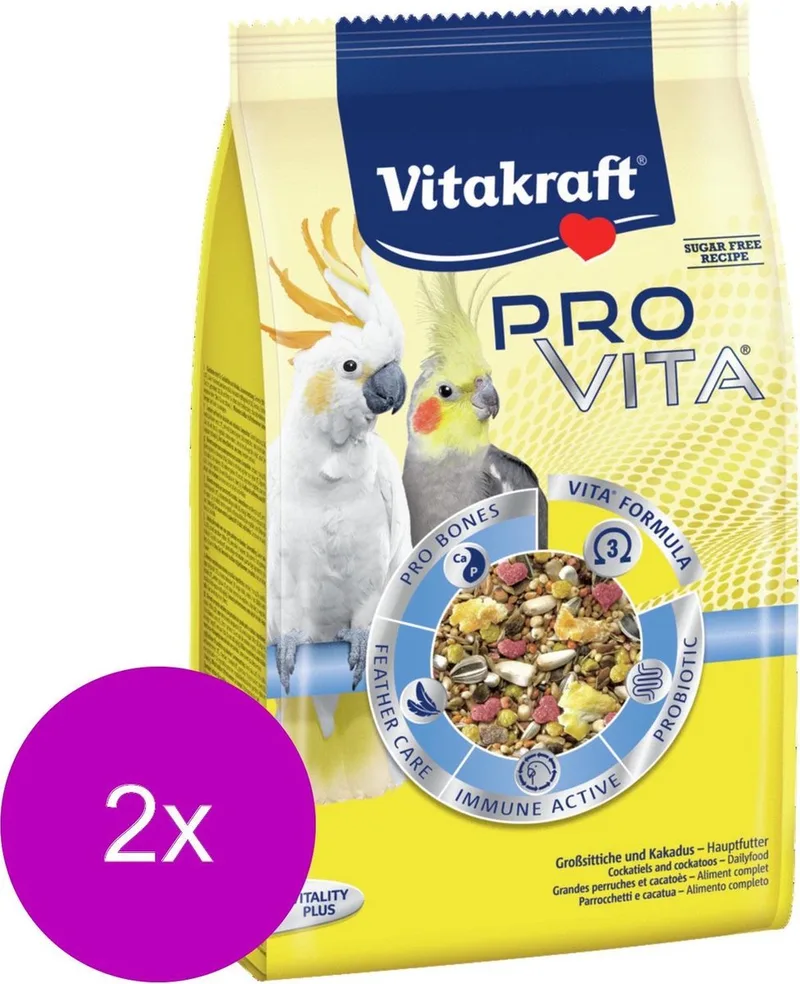 Pro Vita Valkparkiet - Vogelvoer - 2 x 750 g von Vitakraft – Produktfoto