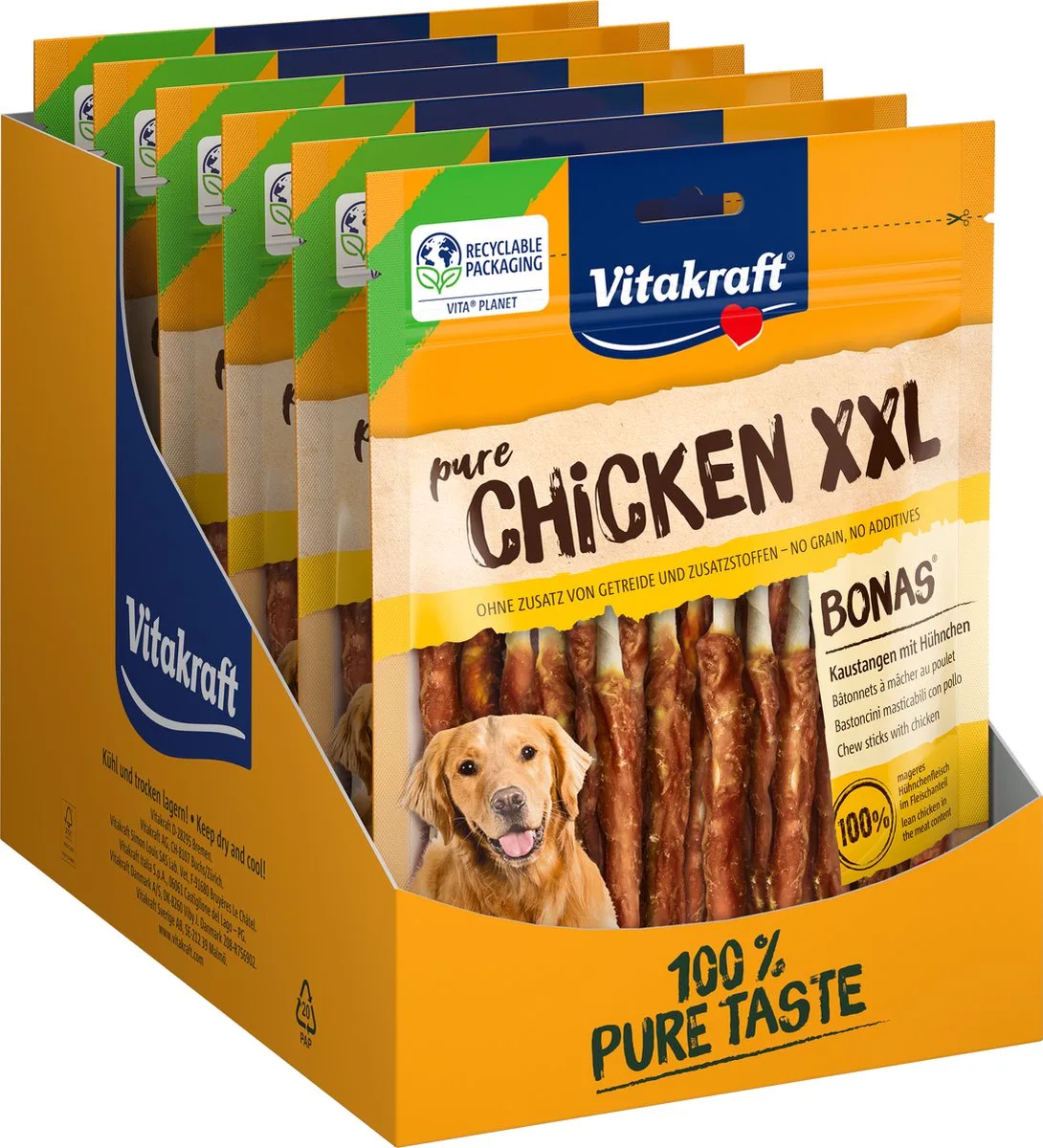 Pure Chicken Bonas XXL - 8x 200 gram fra Vitakraft – produktbillede
