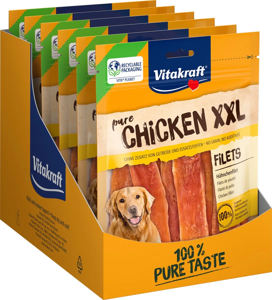 Pure Chicken XXL kipfilet - 6x 250 gram de Vitakraft – photo produit