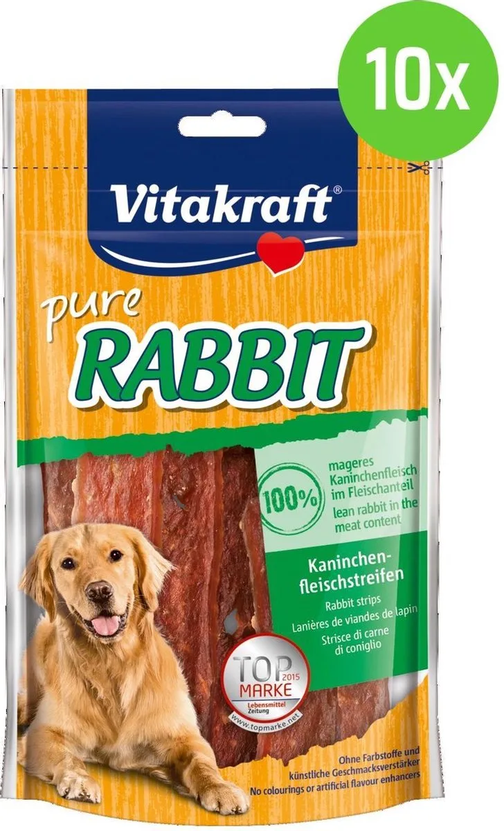 RABBIT strips konijn - hondensnack - 10 verpakkingen von Vitakraft – Produktfoto