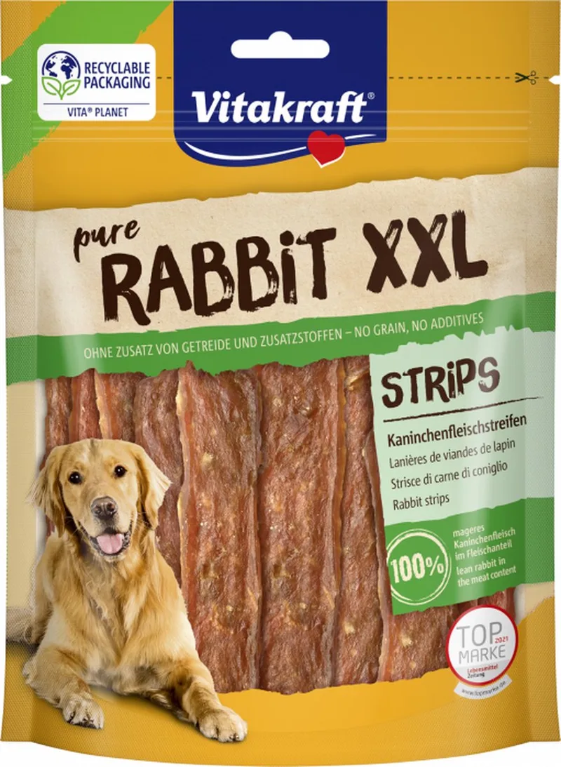 Rabbit XXL Filet Strips Hond - hondensnack - 250 gram de Vitakraft – photo produit