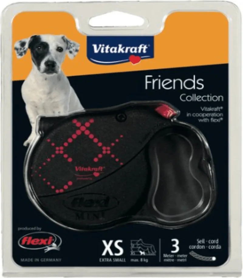 Rollijn - 3 meter - voor kleine honden en katten - XS by Vitakraft in Black – product photo