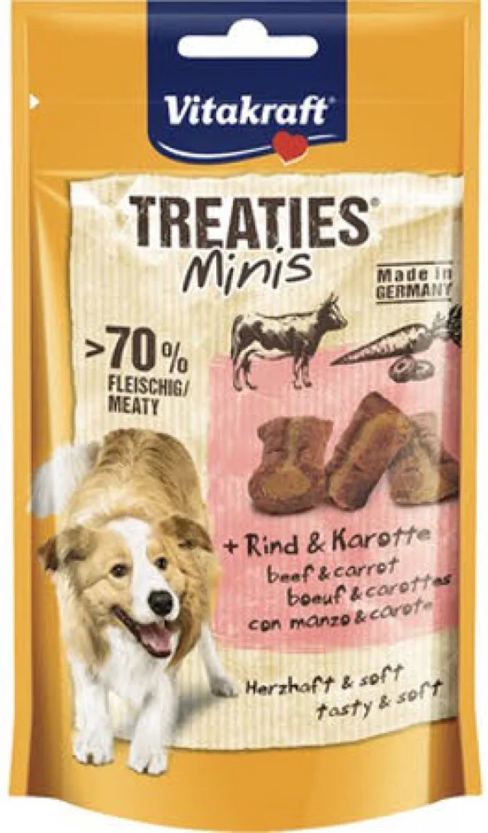 Treaties Minis Rund & Wortel - hondensnack - 48 gram de Vitakraft – photo produit