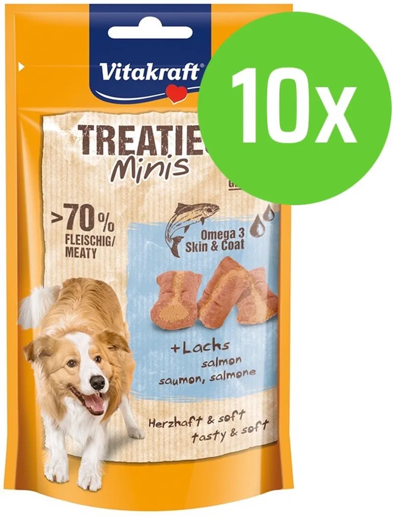 Treaties Minis Zalm & Omega 3 - hondensnack - 10 verpakkingen de Vitakraft – photo produit