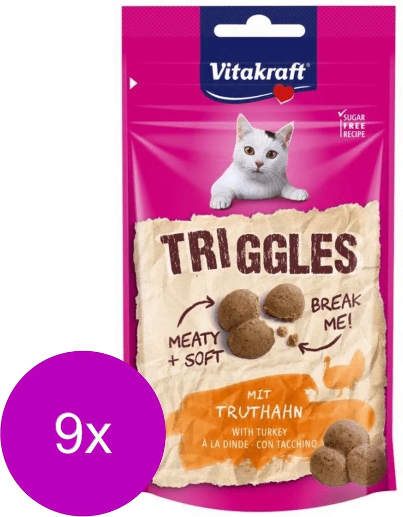 Triggles - Kattensnack - Kalkoen - 9 x 40 g von Vitakraft – Produktfoto