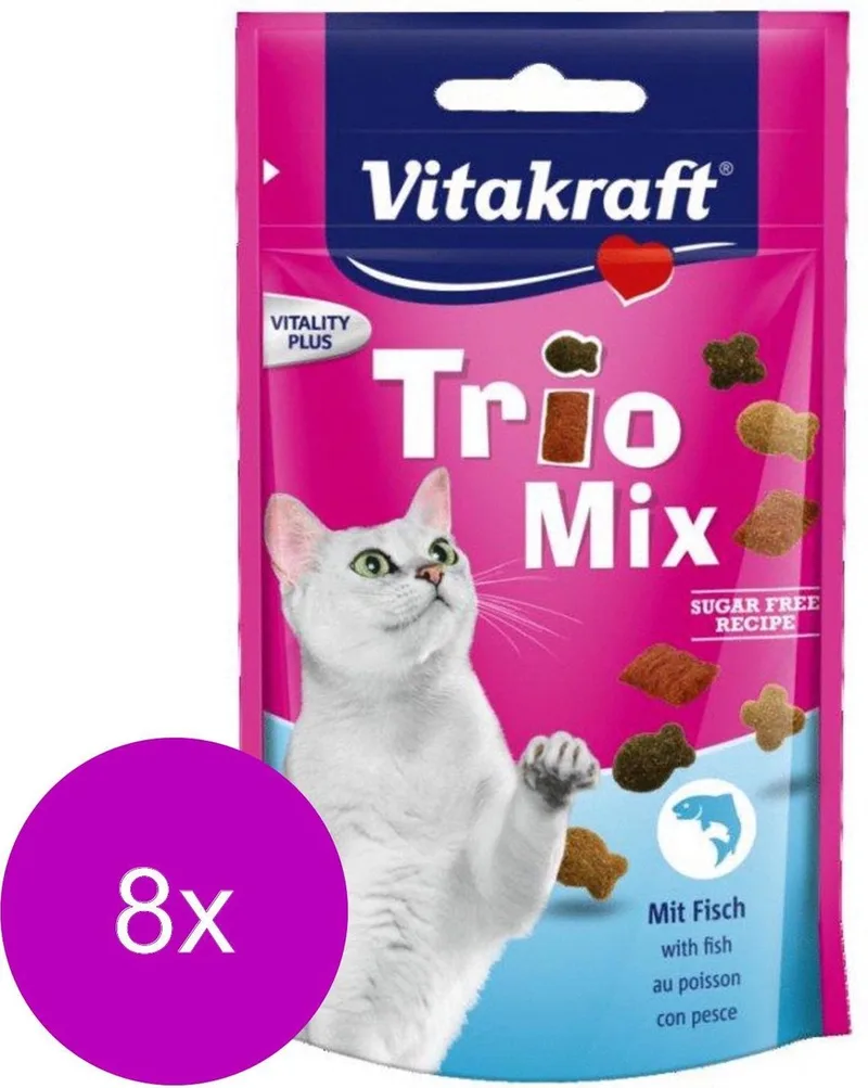 Trio Mix - Kattensnack - Vis - 8 x 60 g fra Vitakraft – produktbillede
