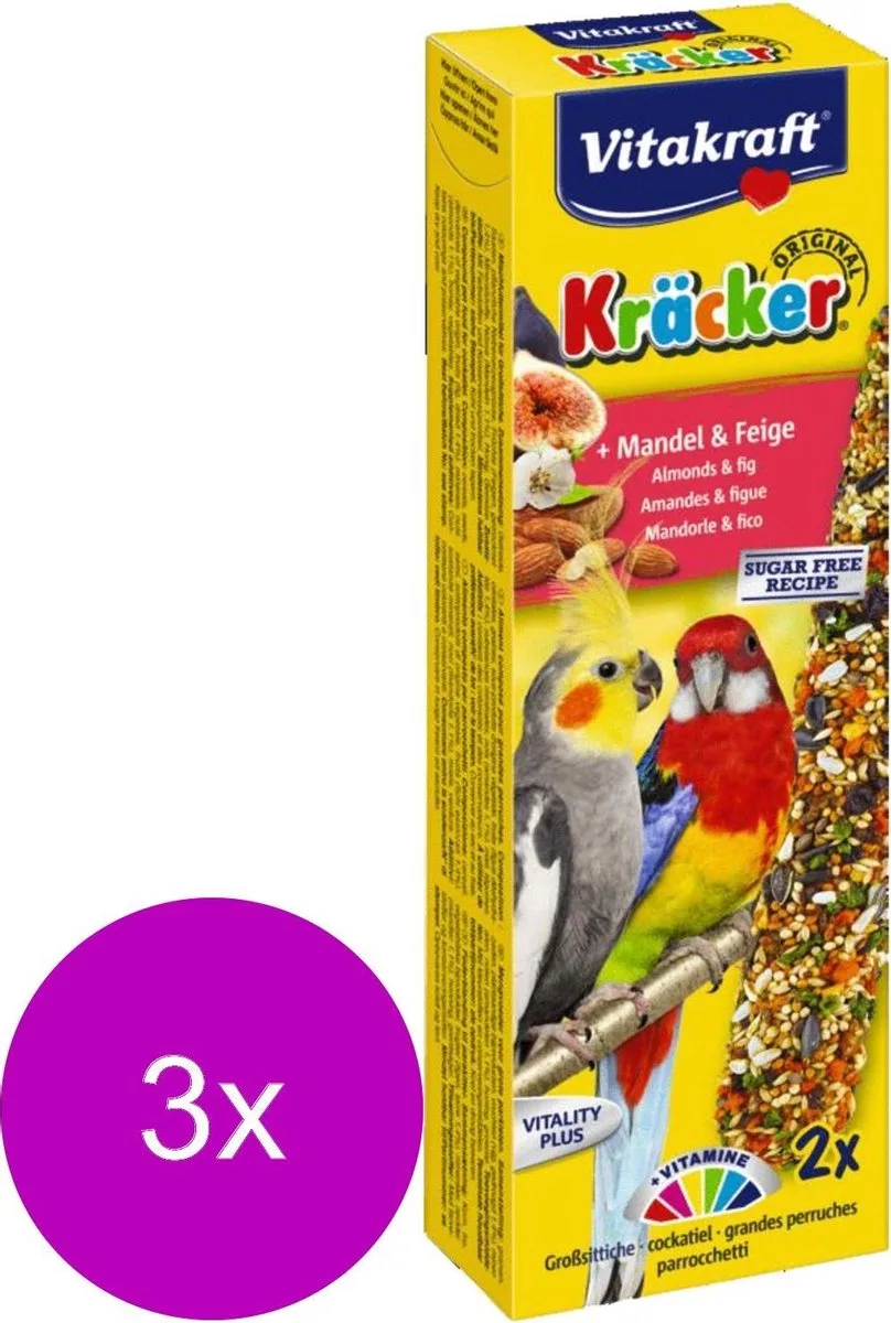 Valkparkiet Kracker - Vogelsnack - Fruit - 3 x 2 st van Vitakraft – productfoto
