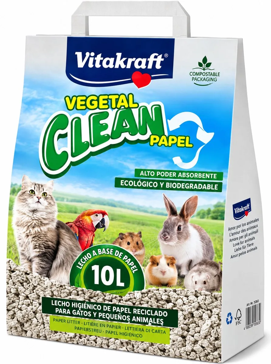 Vegetal Clean Papel Vitalraft 25 L van Vitakraft – productfoto 1 van 2