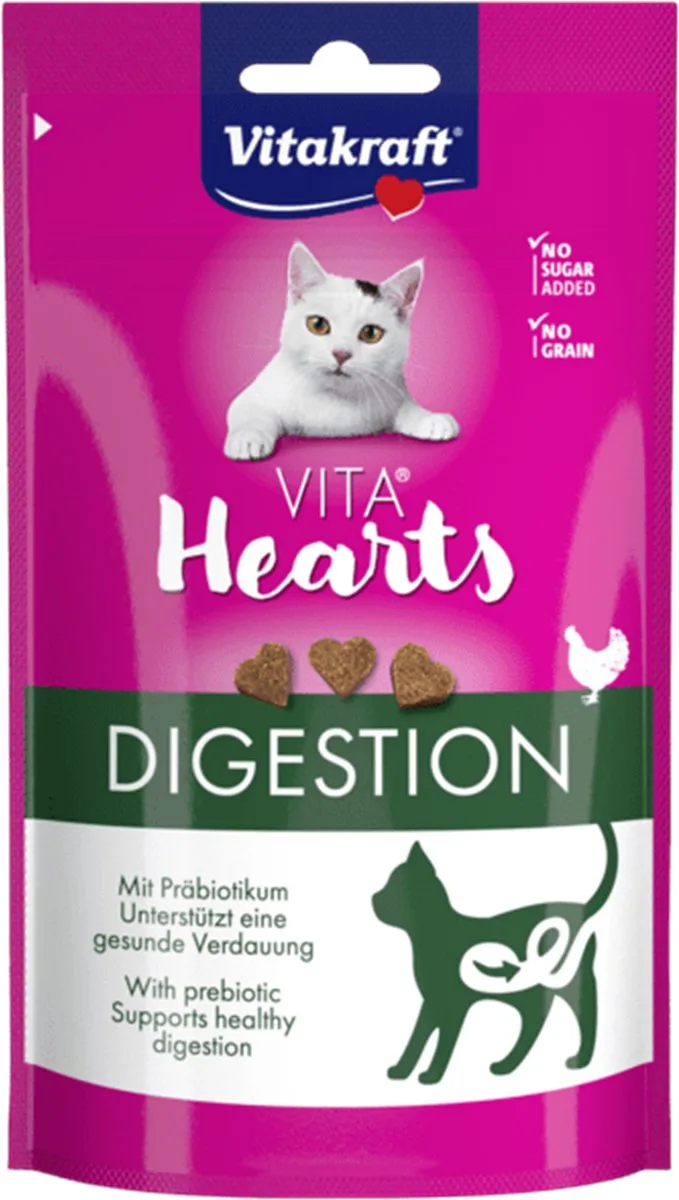 Vita Hearts Digestion Kip 40 gr - Kattensnack by Vitakraft – product photo
