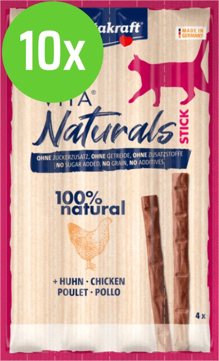 Vita Naturals Cat Stick Kip 10 x 4 st van Vitakraft – productfoto