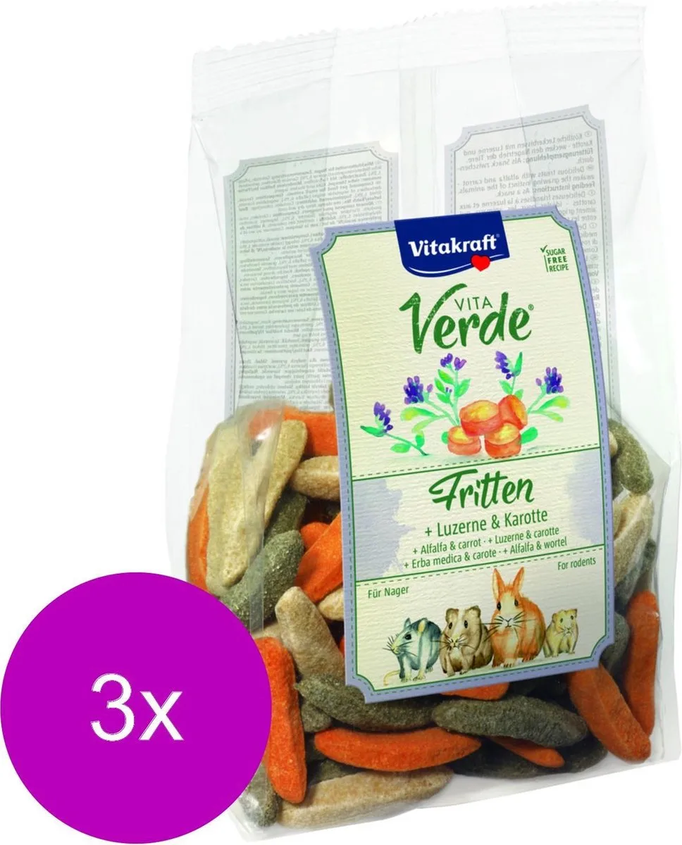 Vita-Verde Fritten - Knaagdiersnack - 3 x 200 g von Vitakraft – Produktfoto