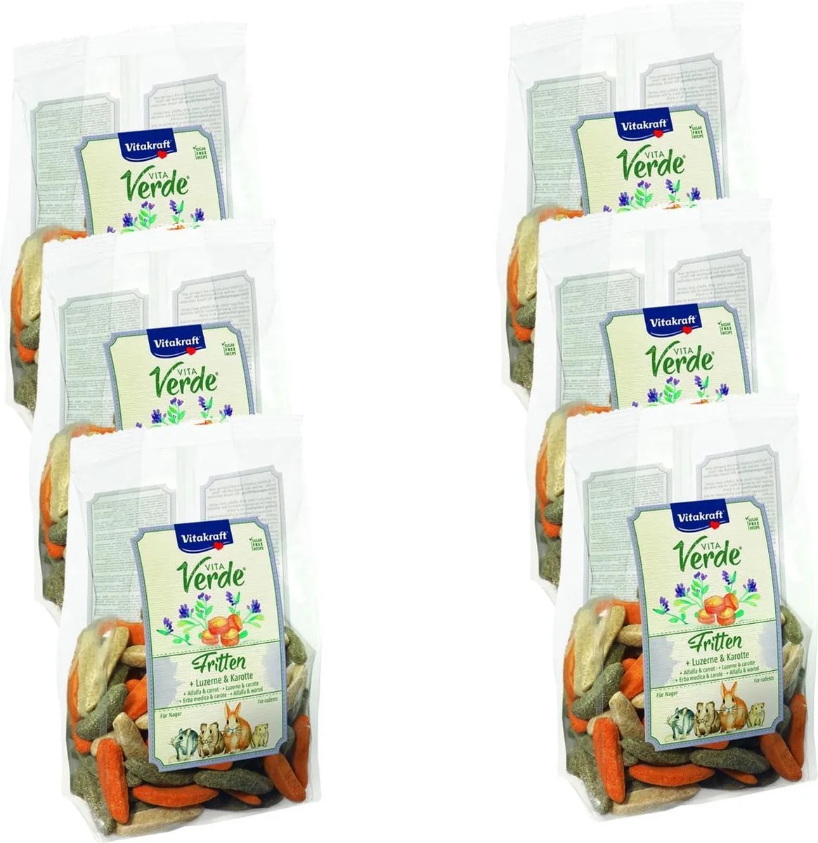 Vita-Verde Fritten - Knaagdiersnack - 6 x 200 g von Vitakraft – Produktfoto